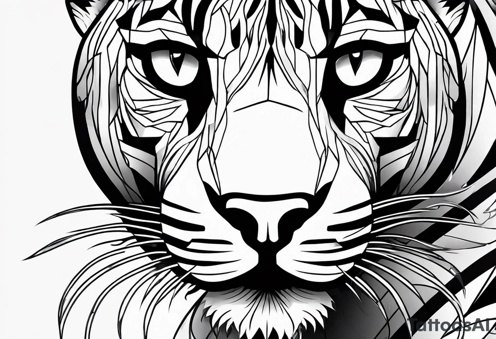 Panther knife tattoo idea