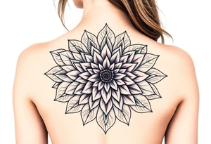 Dahlia mandala tattoo idea