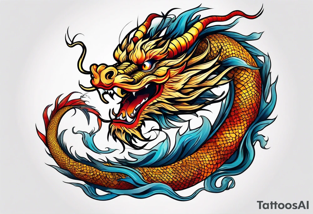 chinese dragon tattoo idea