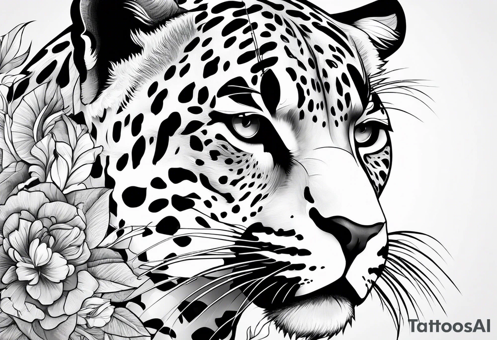 Jaguar in City tattoo idea