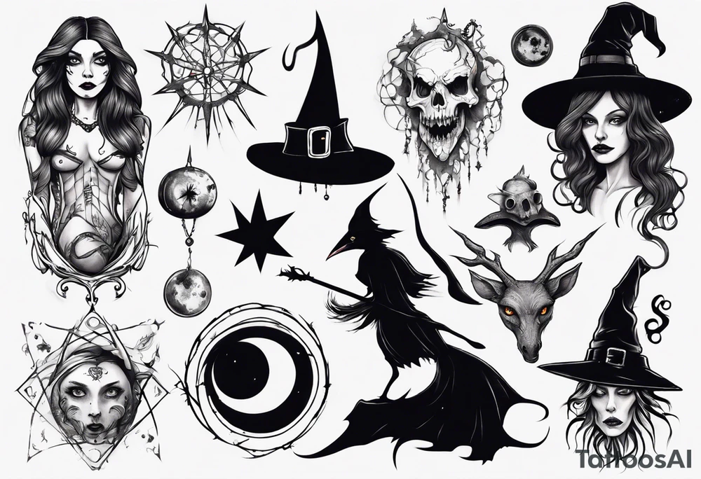 witch tattoo idea
