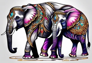 mother daughter , elephants tattoo idea