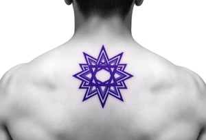 3D merkaba symbol colored light purple tattoo idea