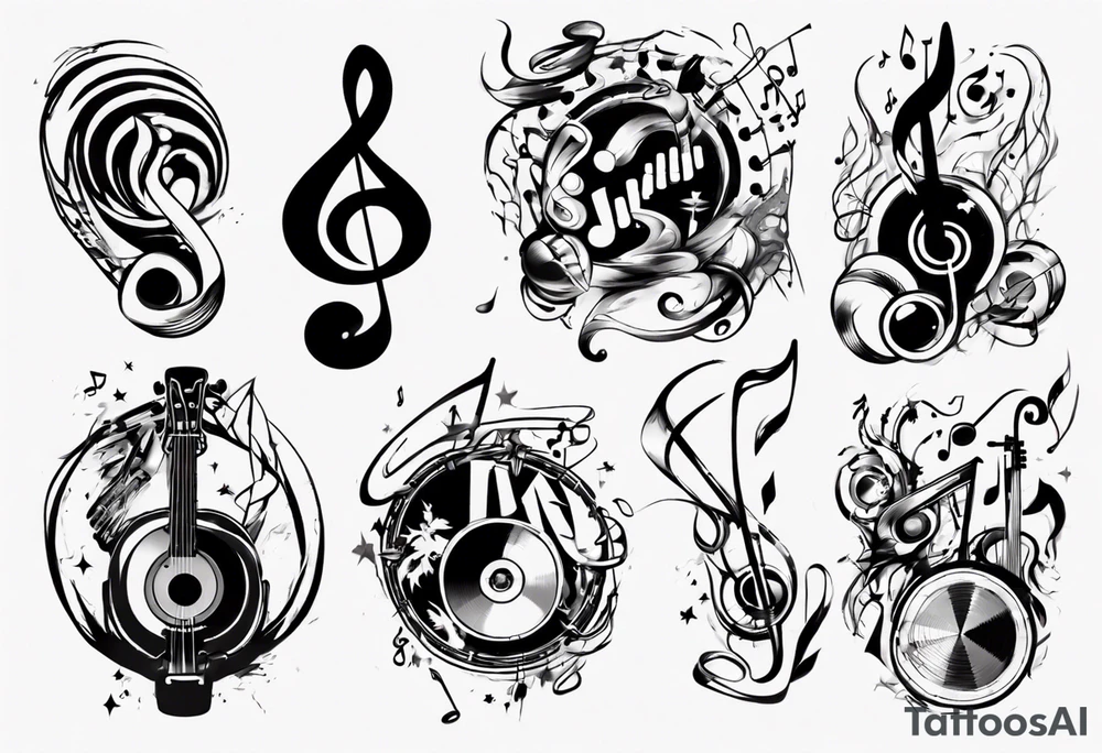 music sound tattoo idea