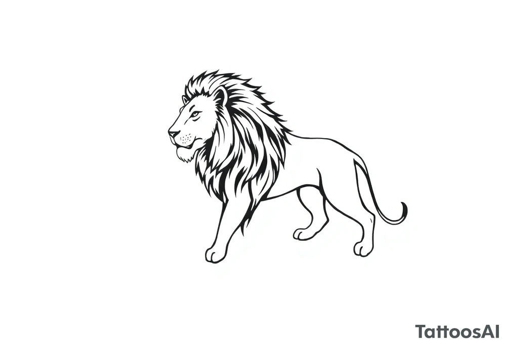 majestic lion tattoo idea
