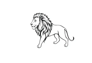 majestic lion tattoo idea