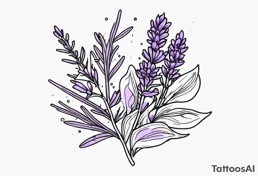 lavender tattoo idea