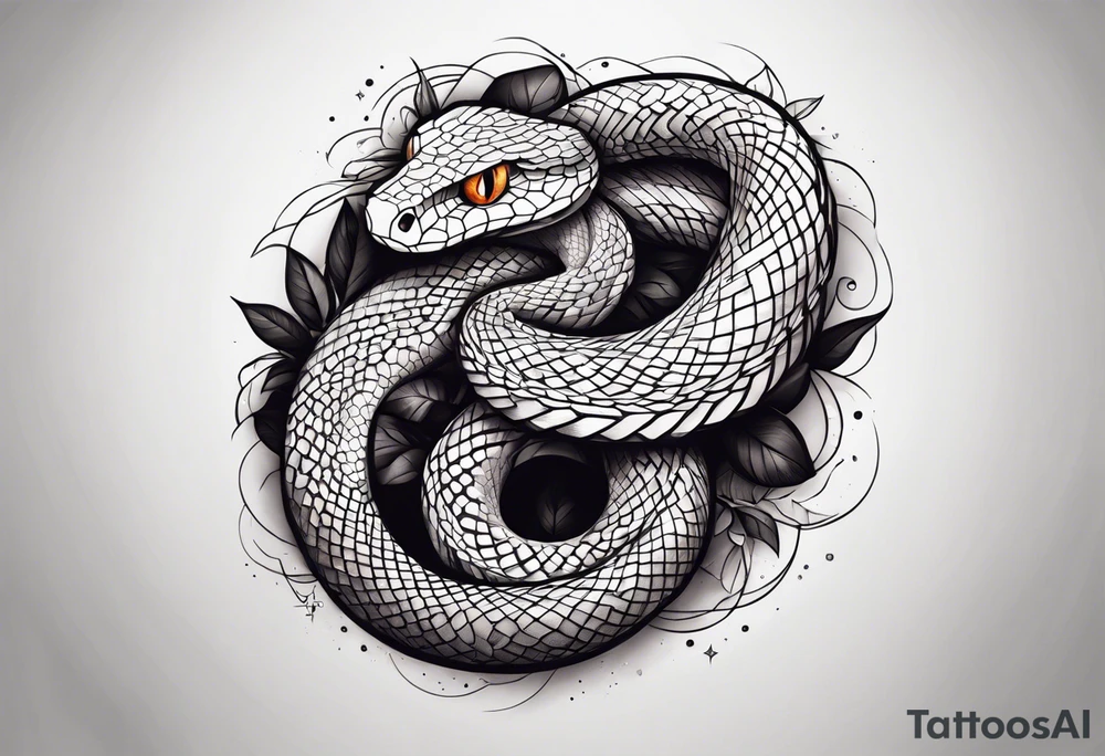 snake around the arm tattoo idea