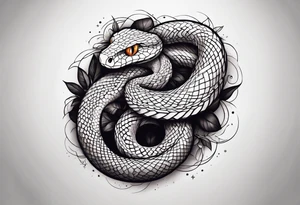 snake around the arm tattoo idea
