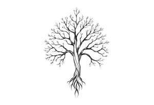 mystical tree of life tattoo idea