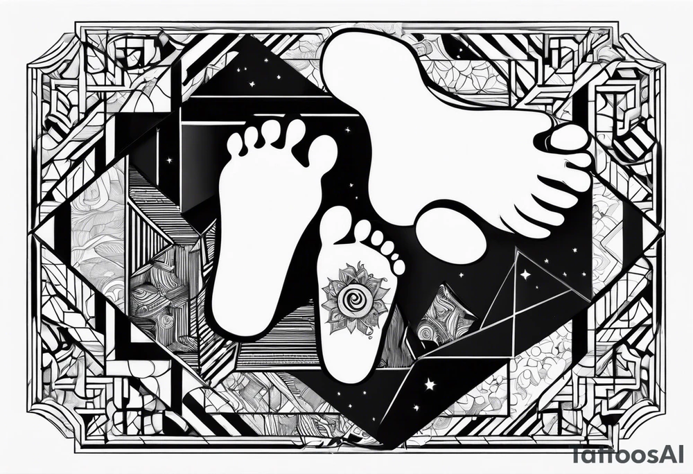 My son name JOSIAH with his baby foot print tattoo idea