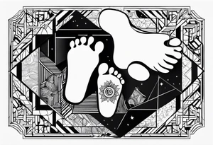 My son name JOSIAH with his baby foot print tattoo idea