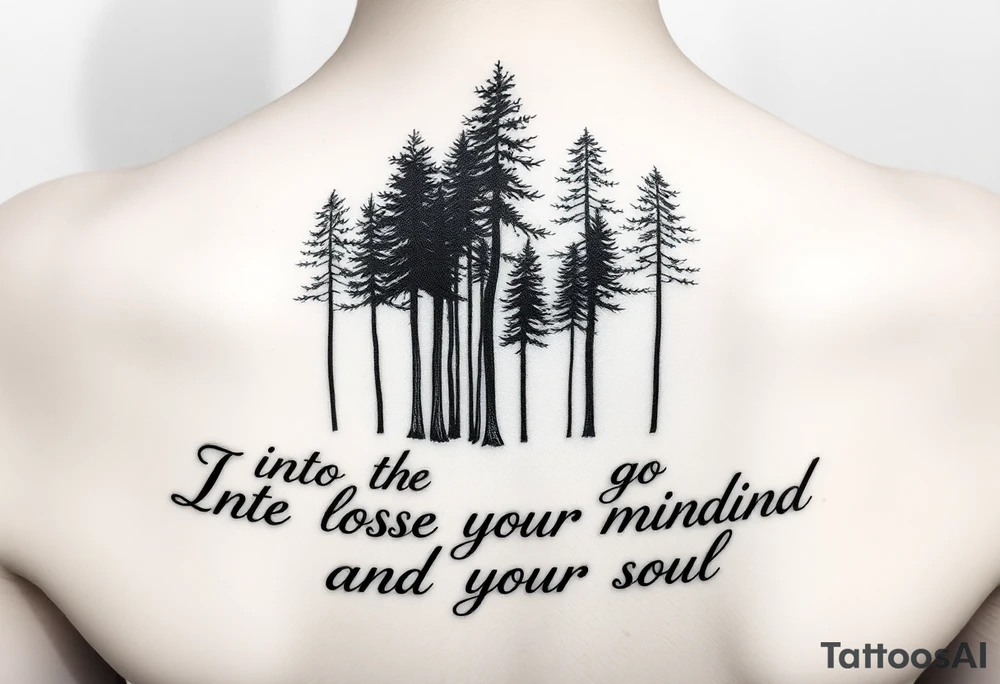 Into the forest I go to lose my mind and find my soul tattoo idea