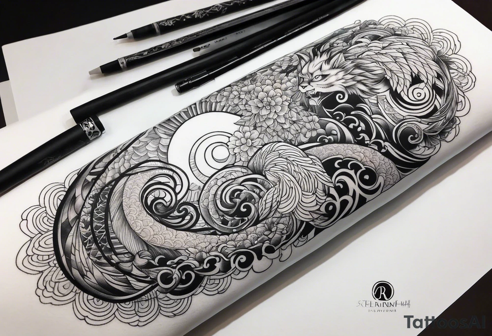 Reincarnation long forearm tattoo tattoo idea