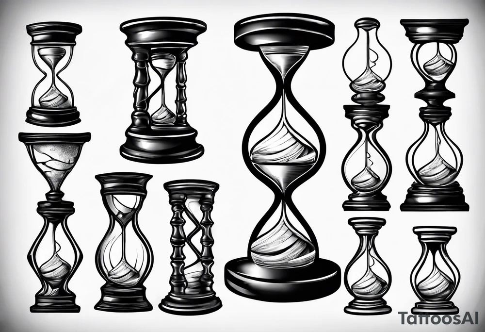 Cracked hourglass tattoo idea