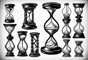 Cracked hourglass tattoo idea