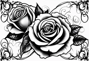 two violets and a rose tattoo idea
