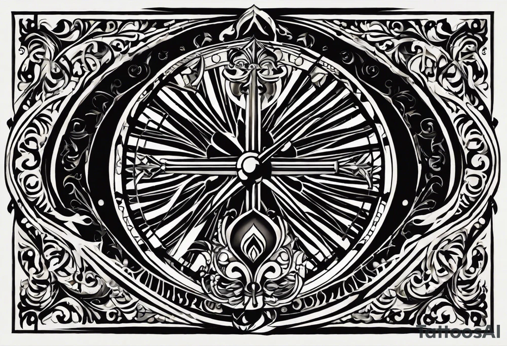 I want to get a tattoo on my entire right arm. I already have a tattoo, two rows of black stripes, between my elbow and wrist. I want the new tattoo to cover this existing one. The theme of the new tattoo should revolve around freedom, love, affection, family, and time. tattoo idea