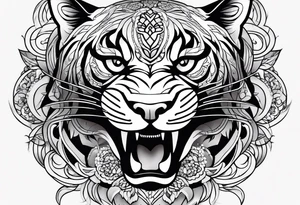 Panther knife tattoo idea