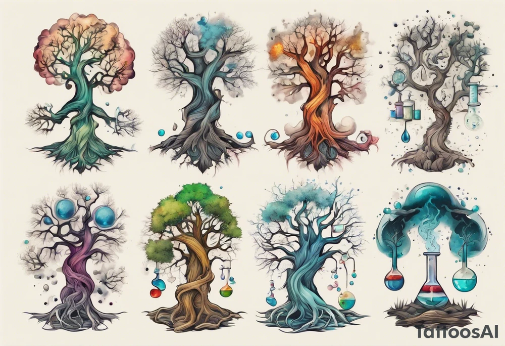 A chemistry tree tattoo idea