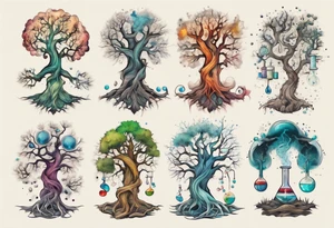 A chemistry tree tattoo idea
