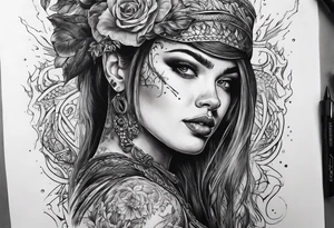 bloody cut tattoo idea