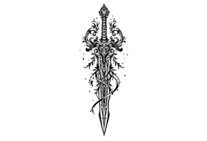 Beautiful sword tattoo idea