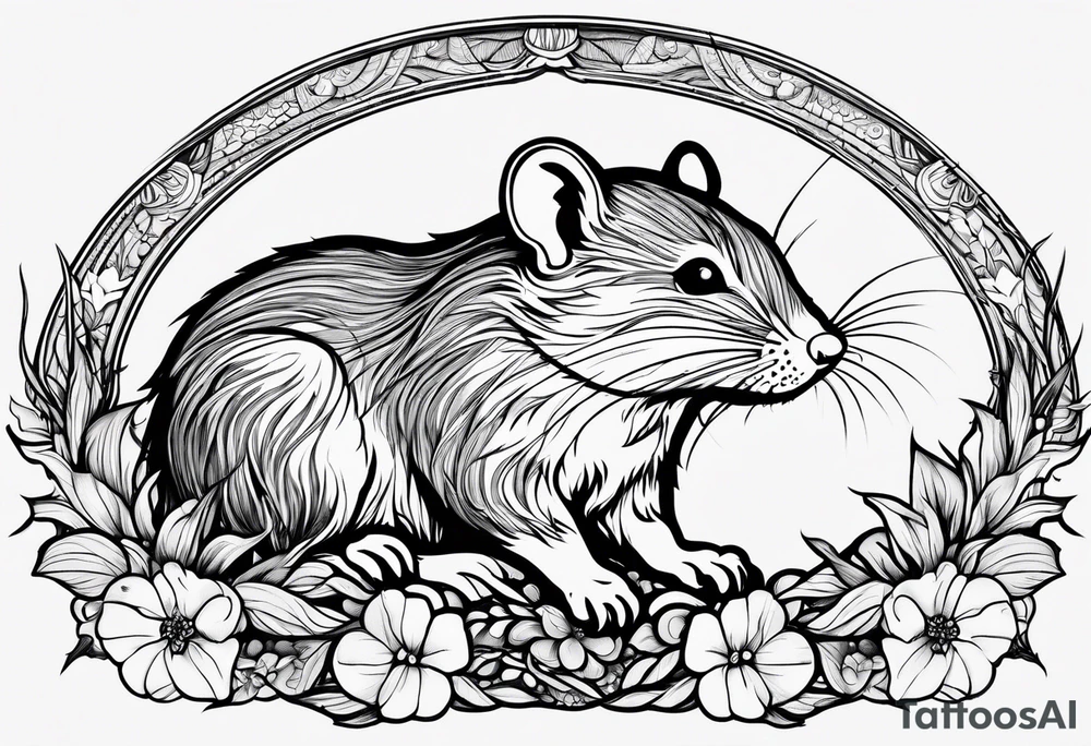 Wood rat, feminine, gentle, beautiful, small likes tattoo idea