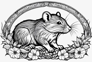 Wood rat, feminine, gentle, beautiful, small likes tattoo idea