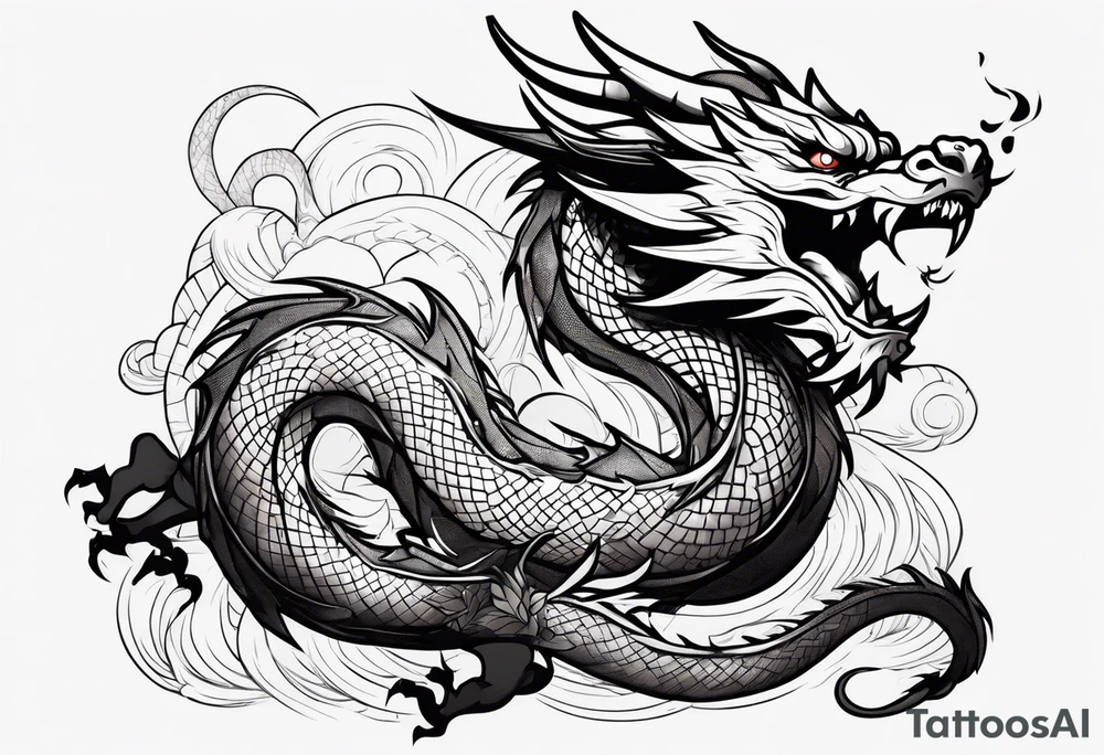 Dragon Ryu on the forearm tattoo idea