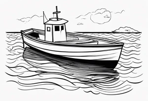 Quote “I see you there” with a boat tattoo idea