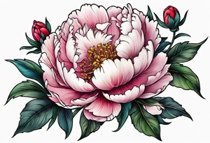 Peony flowers tattoo idea