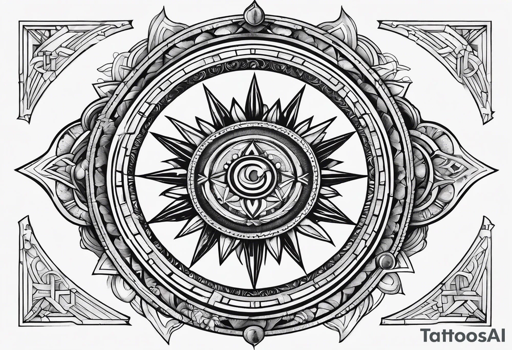 it is included , dharmachakra, and humen life cycle from birth death cycle tattoo idea