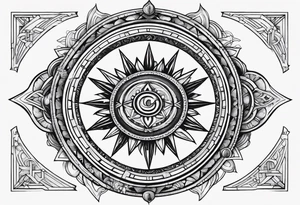 it is included , dharmachakra, and humen life cycle from birth death cycle tattoo idea