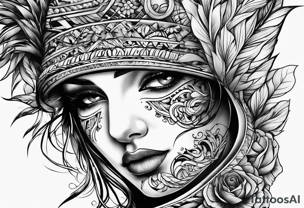 stab in arm tattoo idea