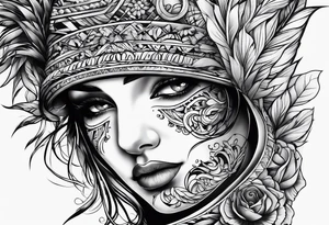 stab in arm tattoo idea