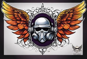 fly boy wings and a bow, cupido tattoo idea