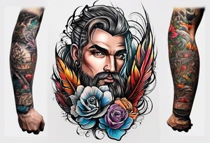 Children and grandchildren names tattoo on my forearm that looks good on a man tattoo idea
