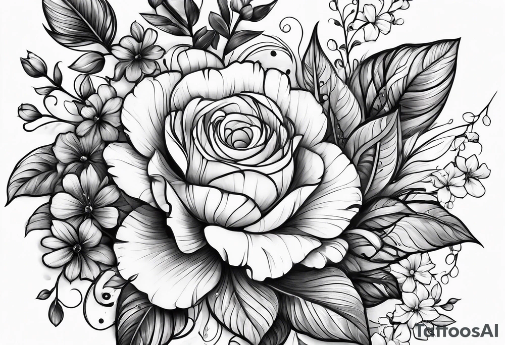 strapshalter mit blumen tattoo idea