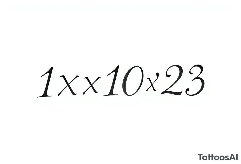 1x10^23 tattoo idea