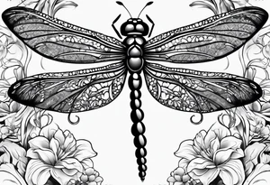 Wrap around vine with dragonfly tattoo idea