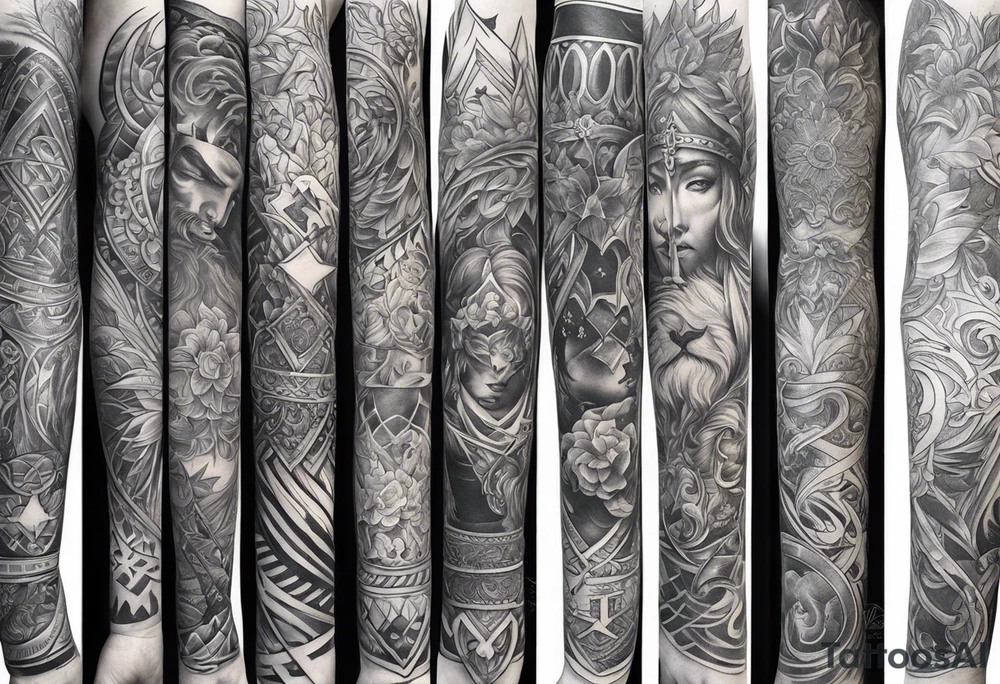 sleeves with Christian meaning tattoo idea