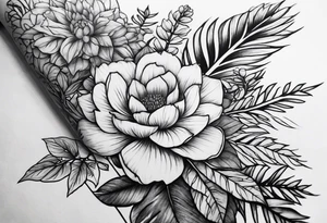 Plant sleeve tattoo idea