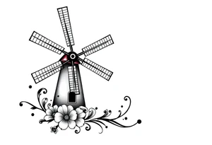 Dutch windmill tattoo idea