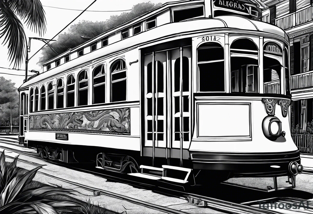 New Orleans, streetcar, alligator, Mardi gras tattoo idea