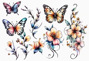 small flowers
tiny butterflies
weaved together 
pretty
delicate
on my leg tattoo idea