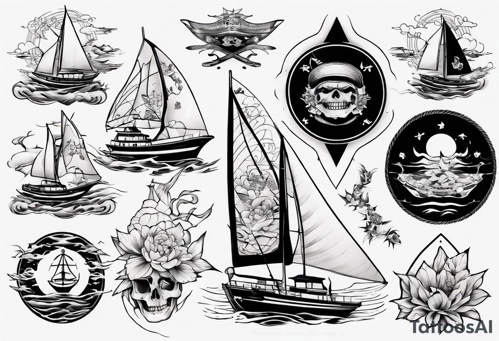 yacht tattoo idea