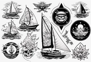 yacht tattoo idea