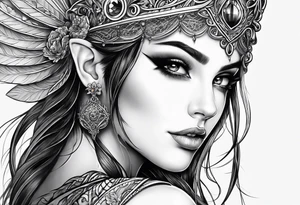 Elfe mit spitzen ohren tattoo idea