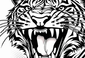 woman inside tiger mouth inner forearm tatoo tattoo idea